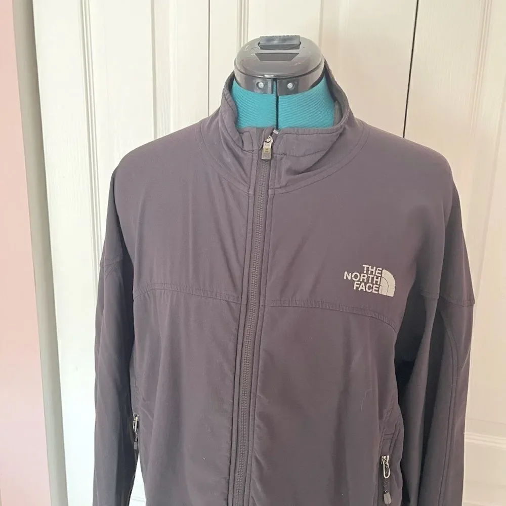 The Northface Apex Flight Series Logo Full Zip Mock Neck Lightweight Jacket